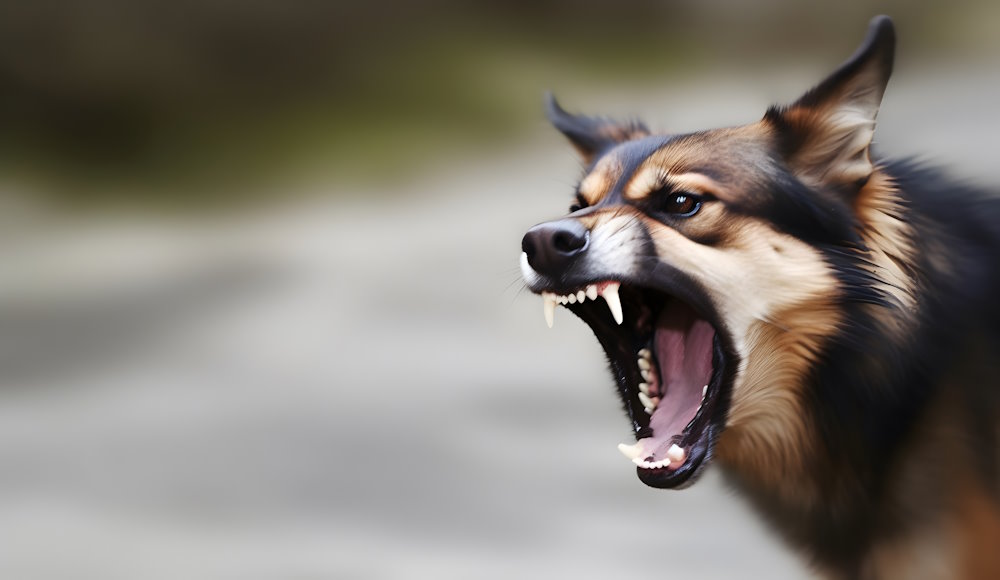 Snarling dog image for Animal Injury page of Personal Injury Solicitors Plymouth website